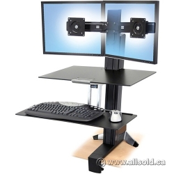 Ergotron Sit-Stand Dual Monitors Height Adjustable Workstation